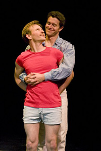 Ryan Tasker and Brendan Godfrey* in Armistead Maupin's Suddenly Home, a story performed in Three On a Party. photography by Kent Taylor.