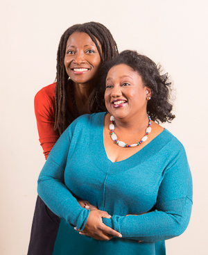 Pictured left to right: Nkechi Emeruwa as Rebecca and Alexaendrai Bond as Drea in THE CALL by Tanya Barfield; Directed by Jon Wai-keung Lowe; A Theatre Rhinoceros Production at the Eureka Theatre.
