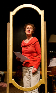 Pictured left to right: Tamar Cohn as Kay in The Habit of Art by Alan Bennett; directed by John Fisher; a Theatre Rhinoceros production at Z Below; photo by Kent Taylor.
