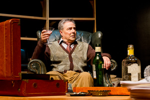 Pictured: Donald Currie as Auden in The Habit of Art by Alan Bennett; directed by John Fisher; a Theatre Rhinoceros production at Z Below; photo by Kent Taylor.