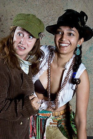 Bidalia Albanese as Ishmael, Vidya Sundaram as Queequeg in "Moby Dick! The Musical" by Longden and Kaye, directed by John Fisher, at Theatre Rhinoceros; Photo by Kent Taylor