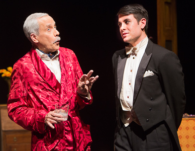 Pictured left to right: John Fisher as Sir Hugo Latymer and Marvin Peterle Rocha as Felix in Noel Coward’s A SONG AT TWILIGHT. 
