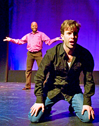 Left to Right: Scott Gessford as Jonathan and Susan in Jonathan Larson's tick, tick... BOOM! 